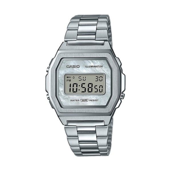 Relógio CASIO Vintage Premium Prateado A1000D-7EF