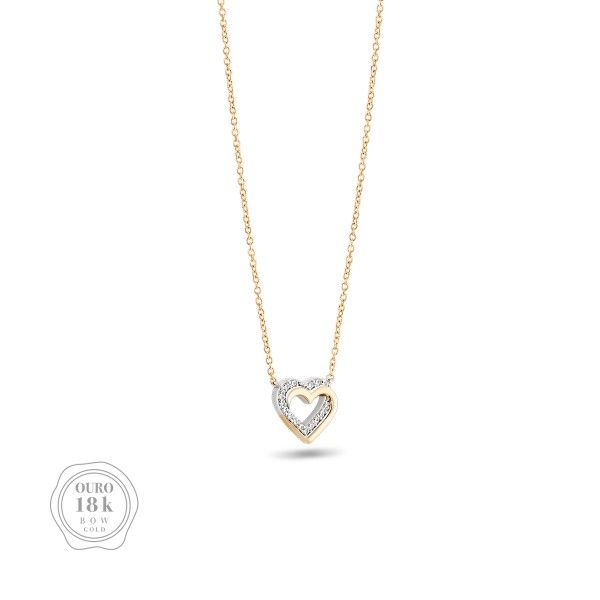 COLAR BOW GOLD TWO HEARTS III BW.CL.0118.0009