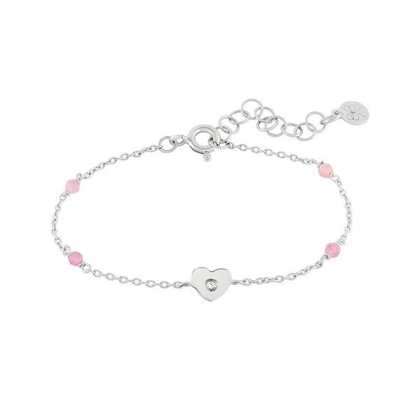 Pulseira Bow Happy Mini Me Daugther Pink Beads Heart BH.PU.0117.0028