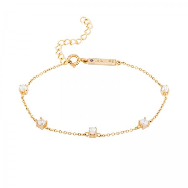 Pulseira Unike Mia Rose Pearls & Solitaires Gold Ii UK.PU.1204.0052