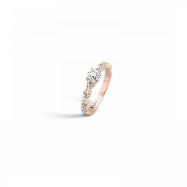 Anel Bow Nº30 Ouro Rosa 18K Topázio E Diamantes 0,23 Q.Gsi BW.AN.0118.0658