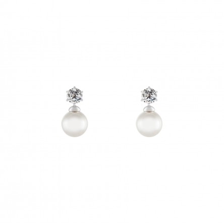 Classy Pearl Solitaire Earrings