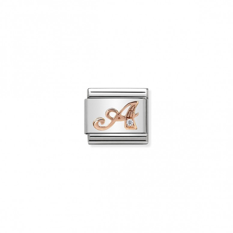 Letter A Rose Gold Charm