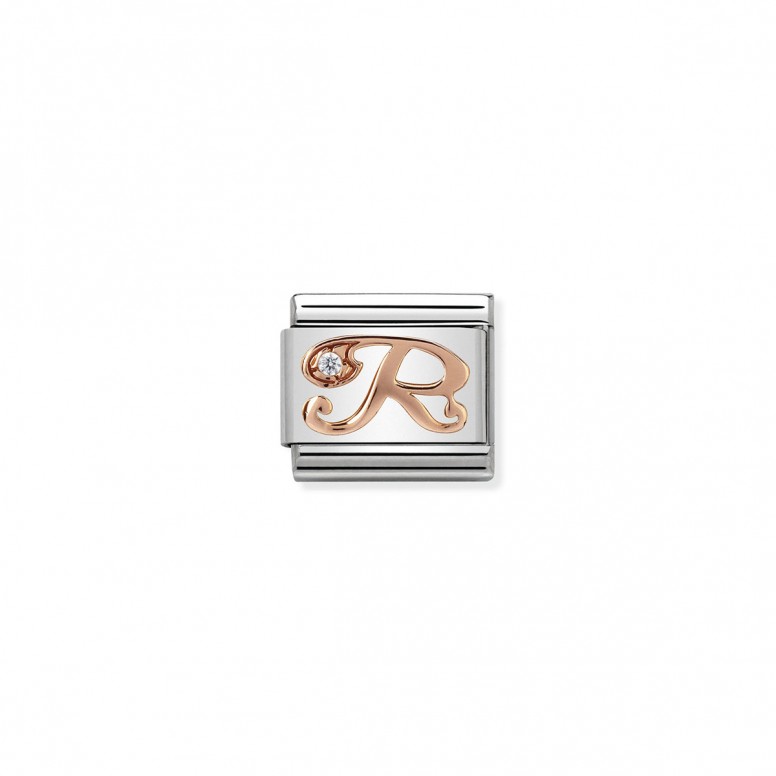 Letter R Rose Gold Charm