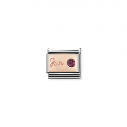 Charm Link NOMINATION Pedra m�s Janeiro (Granet)