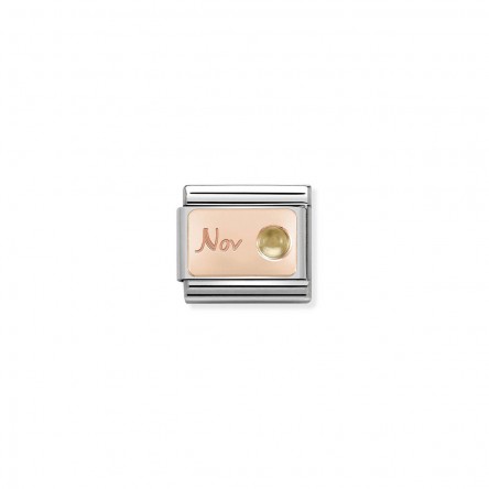 November Citrine Charm