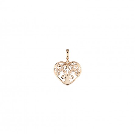 Charm Love Stories Heart Tree Of Life Rose Gold