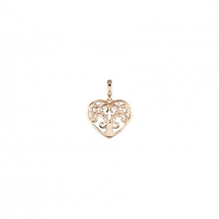 Rose Gold Heart Tree Of Life Love Stories Charm