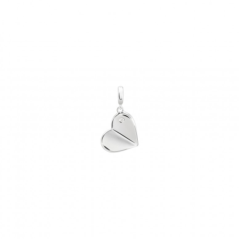 Charm Bow Happy Love Stories Heart Silver