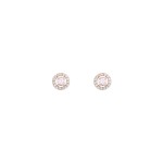 Pendientes Love In Rose Solitaire Pink