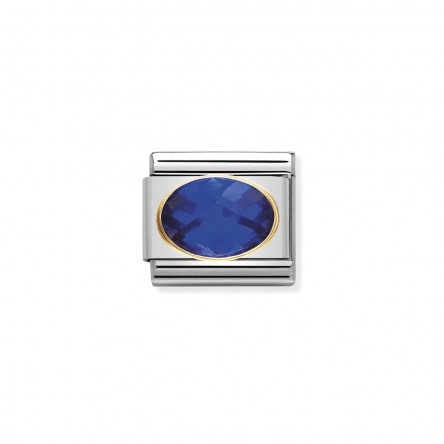 18K Gold Blue Charm