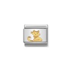 Charm Link, Ouro 18K, Gato Sentado