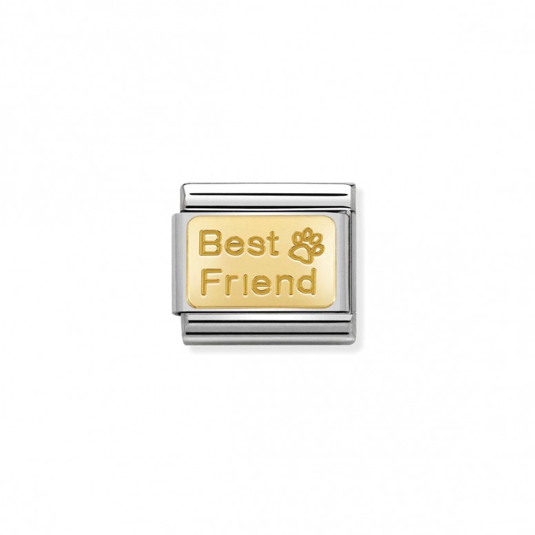 Charm Link Oro 18K Pata del Mejor Amigo
