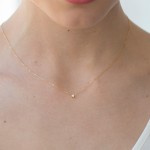 18K Gold Necklace Diamond 0,05ct