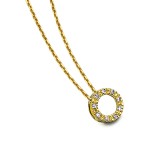 Collar Crculo Oro 18K Diamante 0,018ct