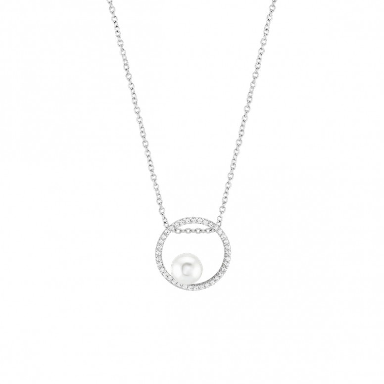 Glow Circle Pearl Necklace