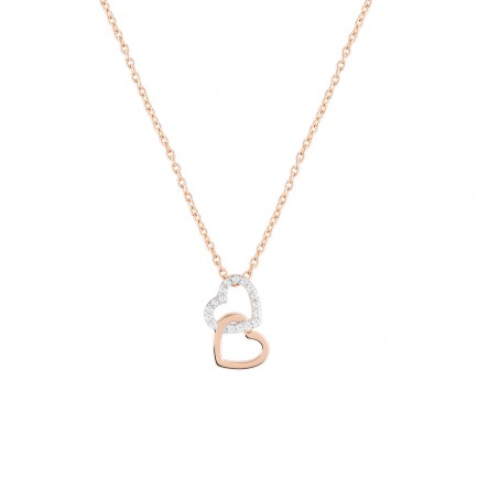 Colar Bow Happy Lover´S Heart X Rose Gold