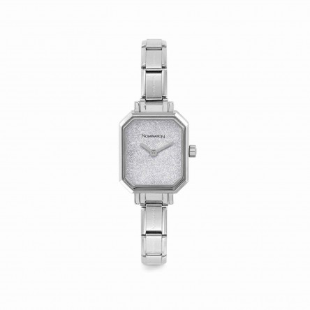 Reloj Retangular Paris Prateado