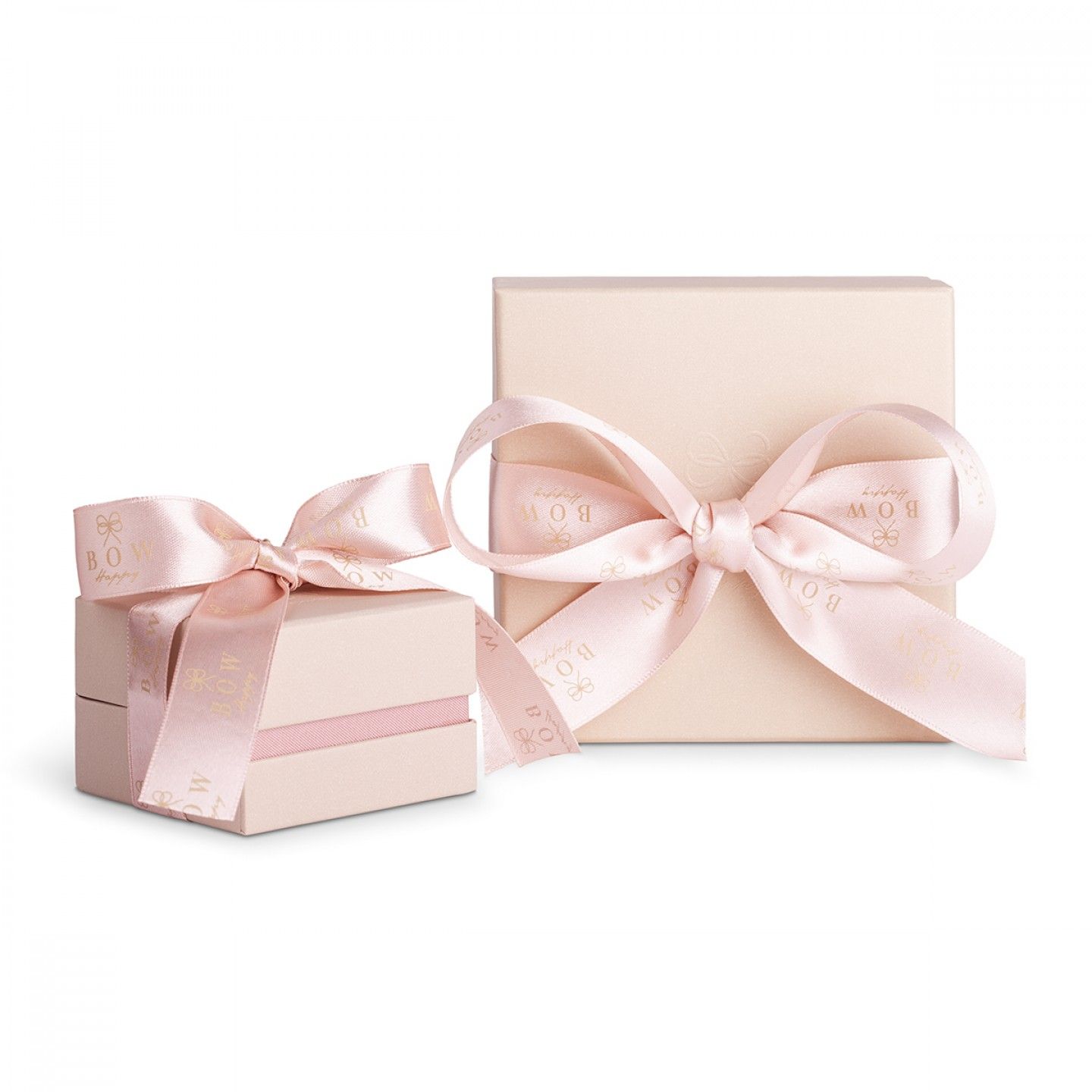 Charm Bow Happy Love Stories Heart Rose Gold