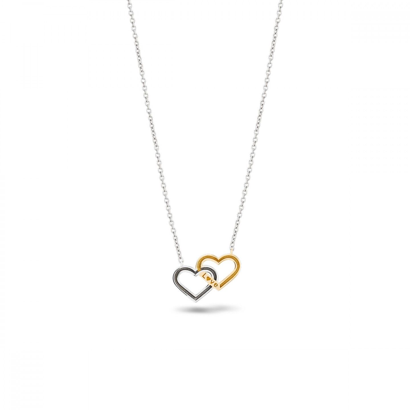 COLAR BOW GOLD TWO HEARTS I