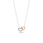 Colar Bow Gold Two Hearts I
