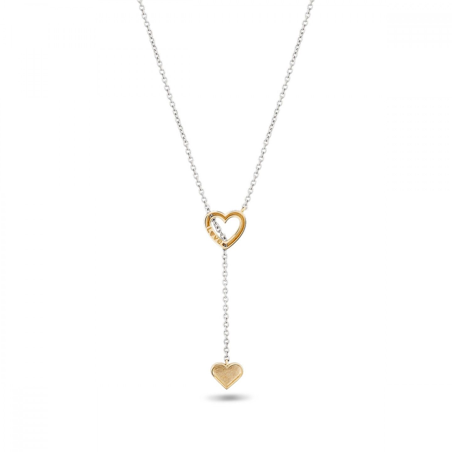 COLAR BOW GOLD TWO HEARTS III