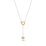 Colar Bow Gold Two Hearts Iii