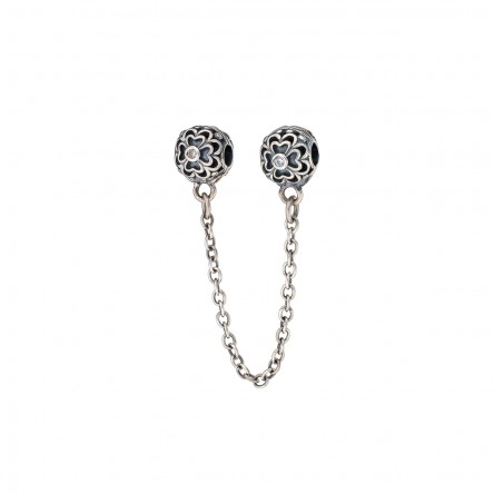 Flower Silver Clip Charm