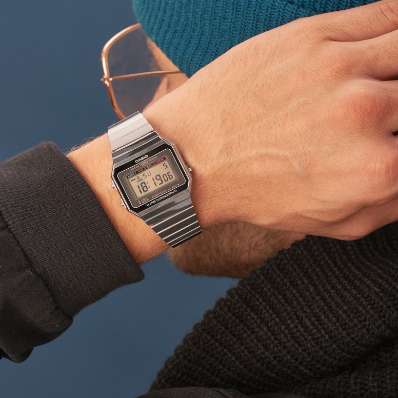 Vintage Edgy Silver Watch