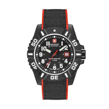 Relógio Swiss Military Black Carbon Vermelho