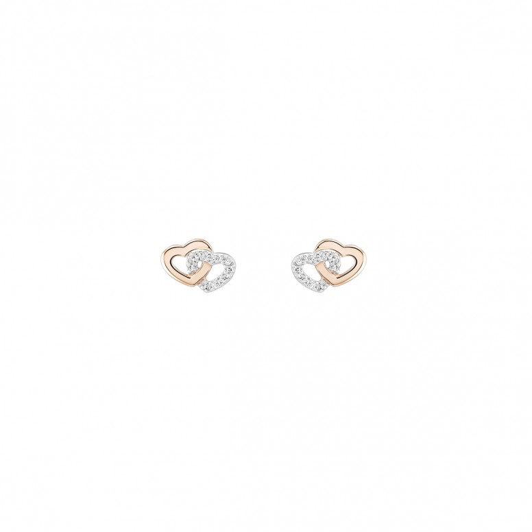 Pendientes Lovers Heart Rose Gold