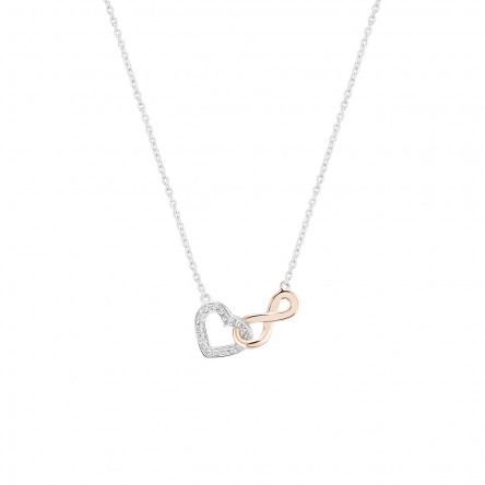 Rose Gold Lovers Heart XV Necklace