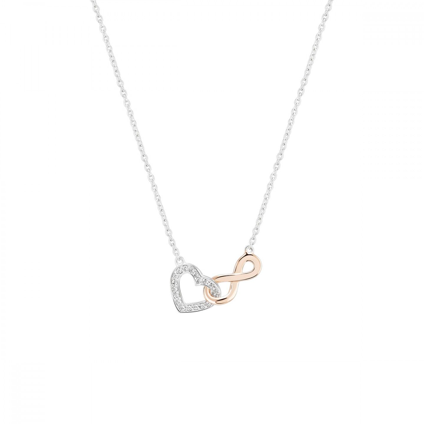 COLAR BOW HAPPY LOVERS HEART XV ROSE GOLD