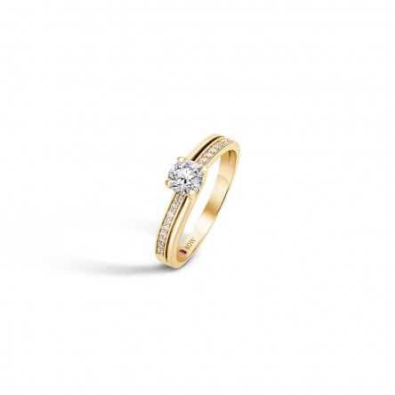 Anel N.15 Ouro 18K Topzio e Diamantes 0,07ct