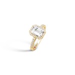 Ring N.17 18K Gold Topaz and Diamonds 0,24ct