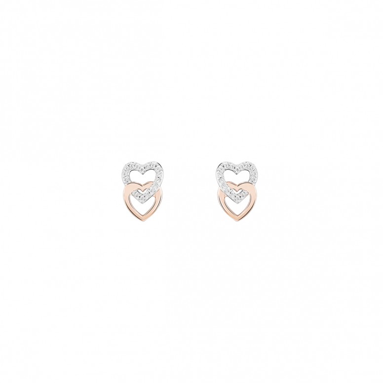 Pendientes Lovers Heart IV Rose Gold