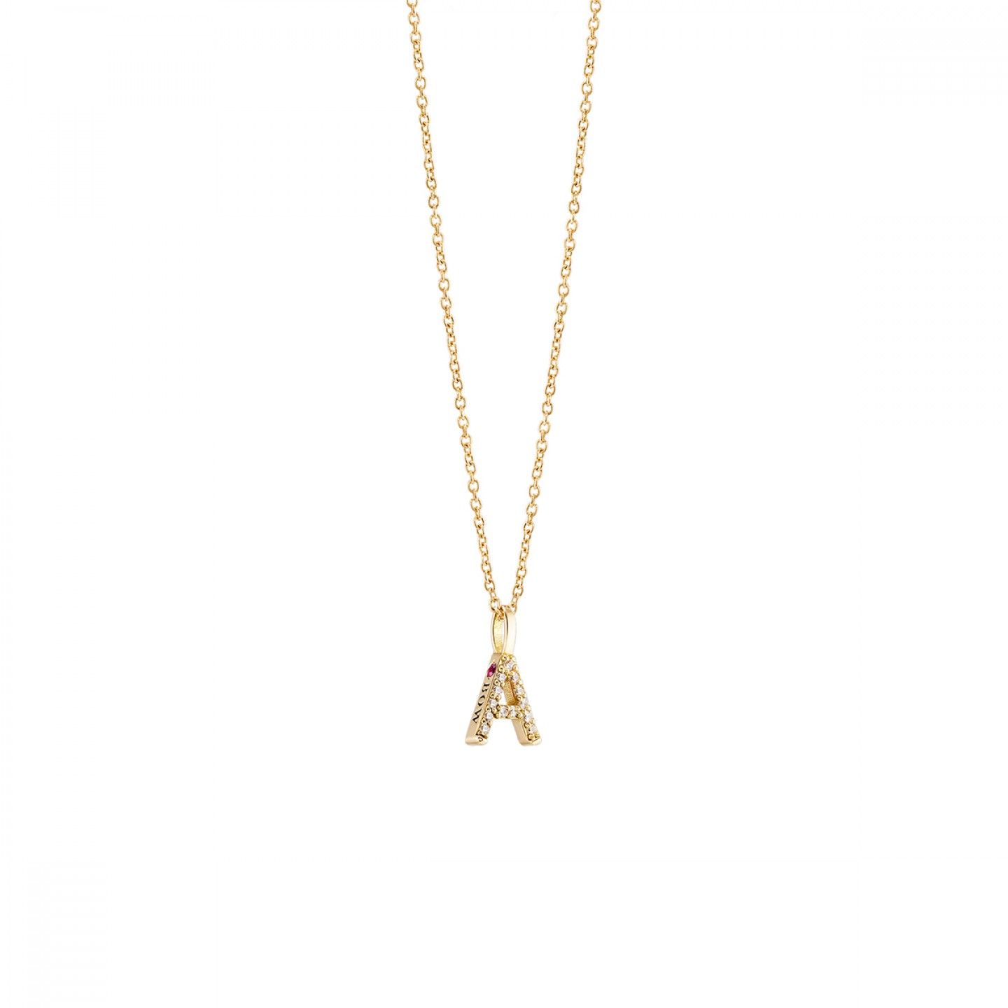 PENDENTE BOW GOLD - LETTER A
