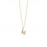 PENDENTE BOW GOLD - LETTER M