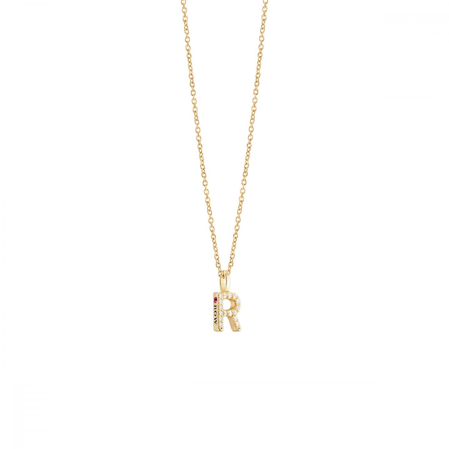 PENDENTE BOW GOLD - LETTER R
