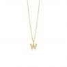 Pendente Bow Gold - Letter W