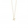 PENDENTE BOW GOLD - LETTER X