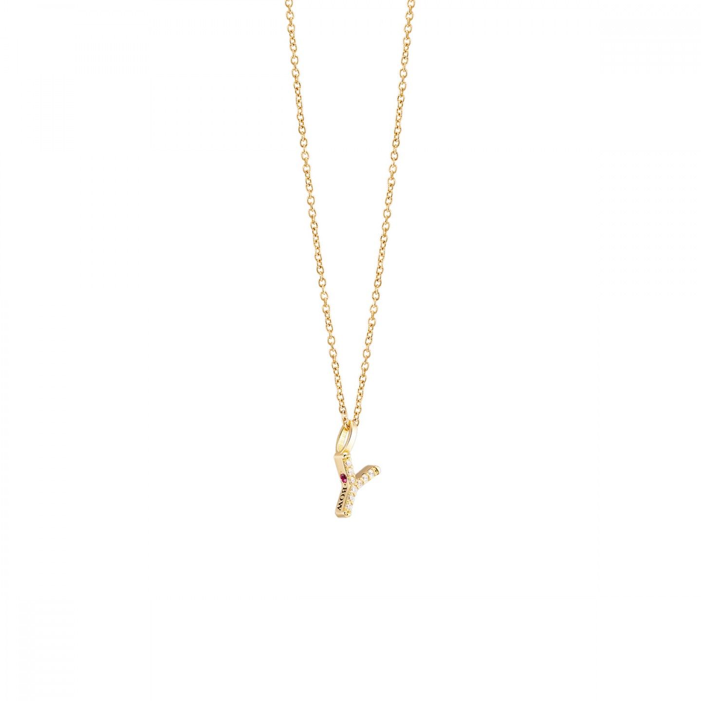 PENDENTE BOW GOLD - LETTER Y