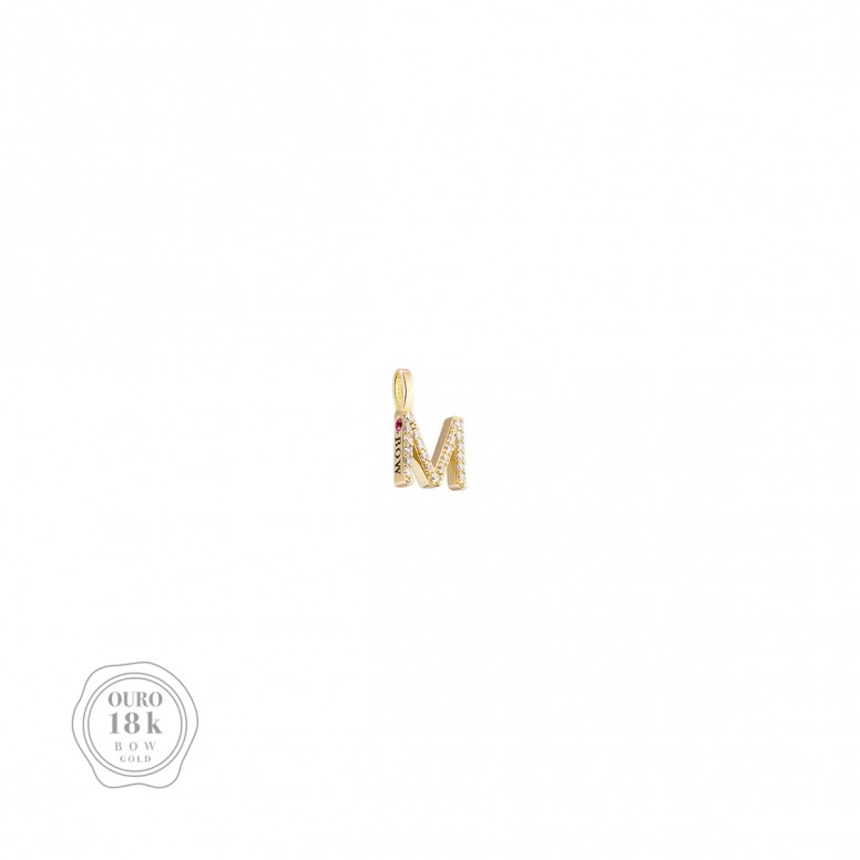 Pendente Bow Gold - Letter M