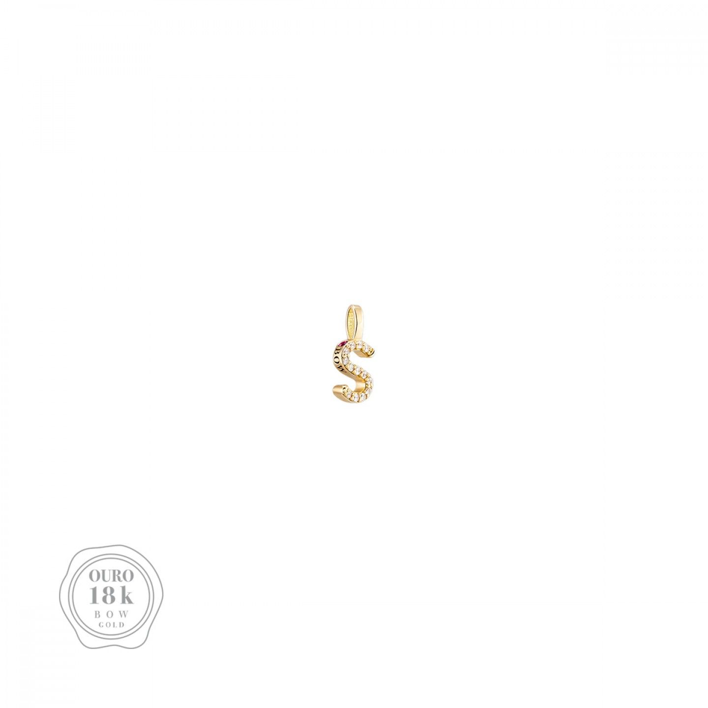 Pendente Bow Gold - Letter S