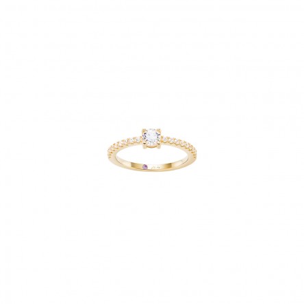 Anel Mia Rose Solitaire Gold