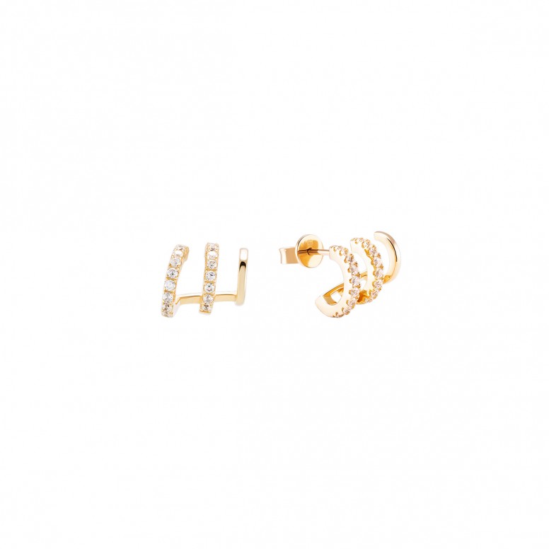 Mia Rose Shiny Gold Earrings