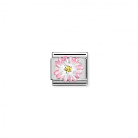 Charm Link Flor Rosa