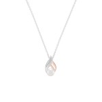 Colar Bow Happy Pearl Silver & Rose Gold