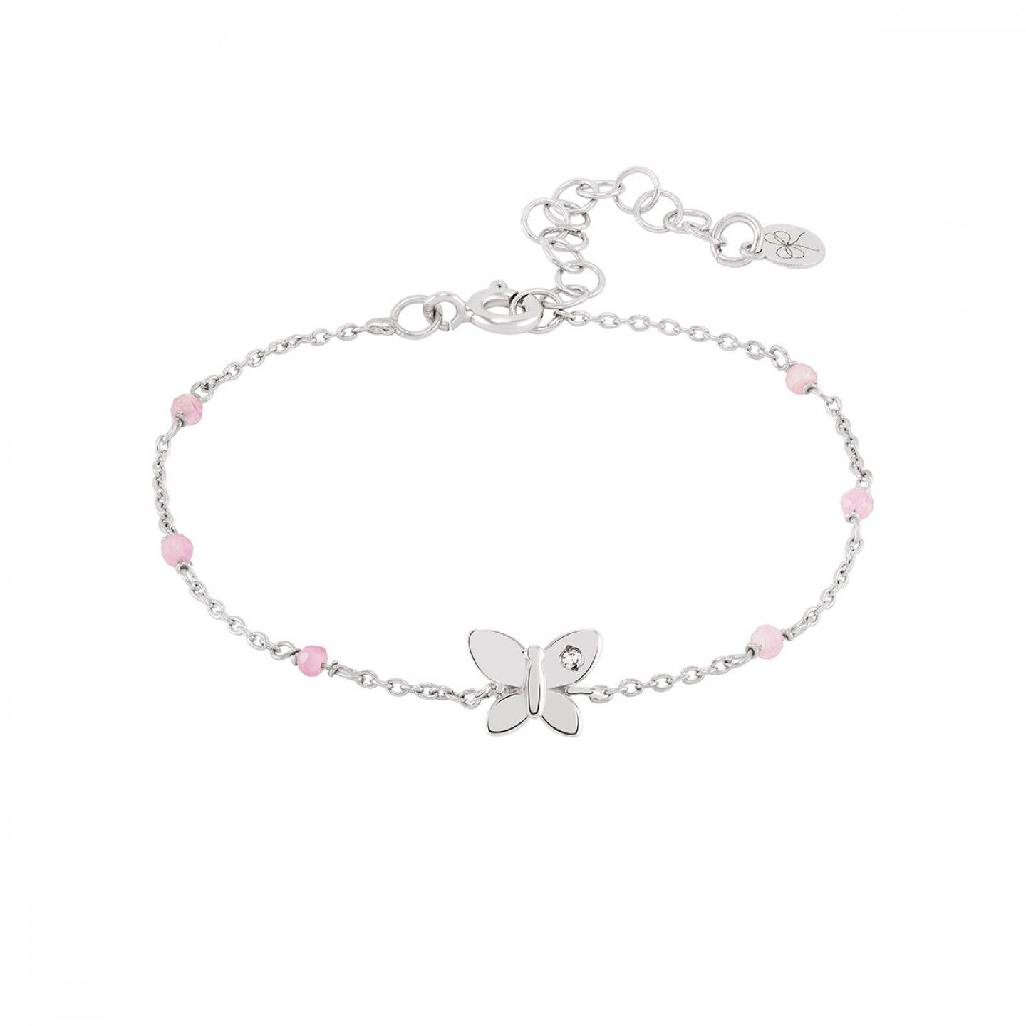 PULSEIRA BOW HAPPY MINI ME DAUGTHER PINK BEADS BUTTERFLY