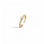 Anel Bow Nº30 Ouro Amarelo 18K Topázio E Diamantes 0,23 Q.Gs